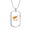 Military Chain (Gold), variant on Cyprus Flag Dog Tag Necklace Stainless Steel 24" Chain Silver Tone or Gold Tone