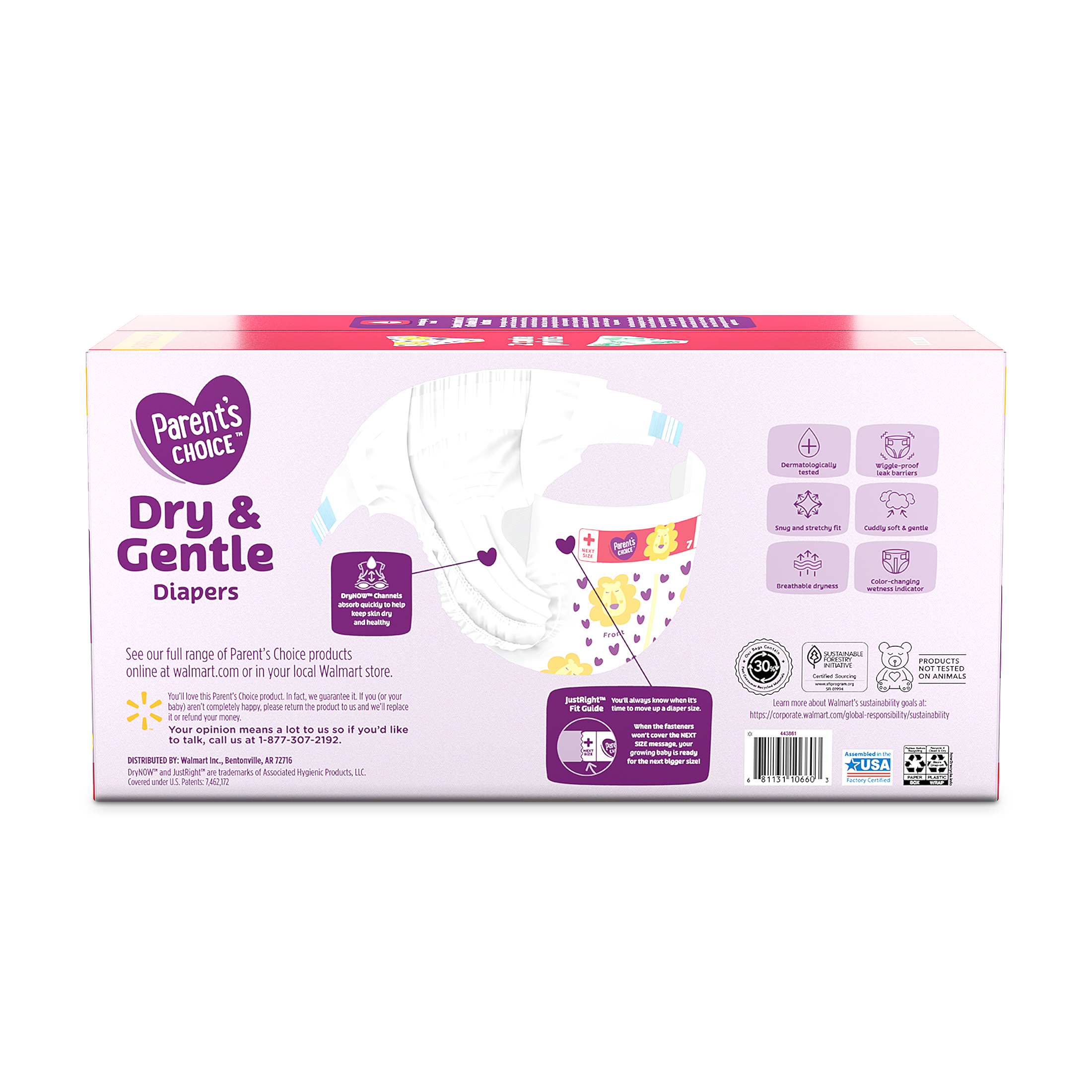 Pañales Parent's Choice Dry & Gentle Talla 7, 120 piezas (Selecciona para más opciones) 8