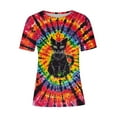 thumbnail image 4 of Plus Size Cute Summer Tops for Womens Fashion Tie-Dye Tshirts Animals Graphic Short Sleeve Crewneck Tee Shirts Dressy Casual Tunic T-Shirt Going Out Basic Blouses(S-5XL), 4 of 4