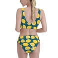 thumbnail image 3 of Picia Lemon Women's High Waisted Bikini Scoop Neck Swimsuit Two Pieces Bathing Suit-Small, 3 of 8