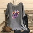 thumbnail image 2 of Birdeem Blouses pour Femmes, T-Shirt Décontracté à Broderie Imprimée, Manches Courtes, Coton et Lin, 2 of 12
