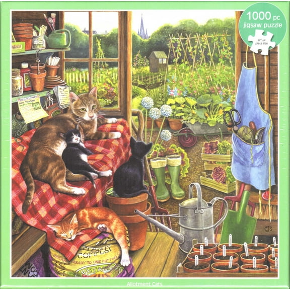 Otter House 1000 Piece Puzzle - Allotment Cats