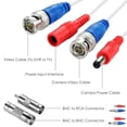 thumbnail image 2 of 2Pack White 60ft /18. 2-in-1 Video Power CCTV Cable BNC Extend Cord for Home Cameras DVR System, 2 of 6
