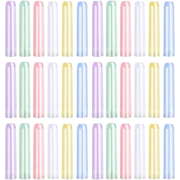 36 Pack Plastic Pencil Tip Protector Caps, Clear Pencil Covers, Pencil Extender Holders for Wooden Pencils, Office & Stationery Accessories
