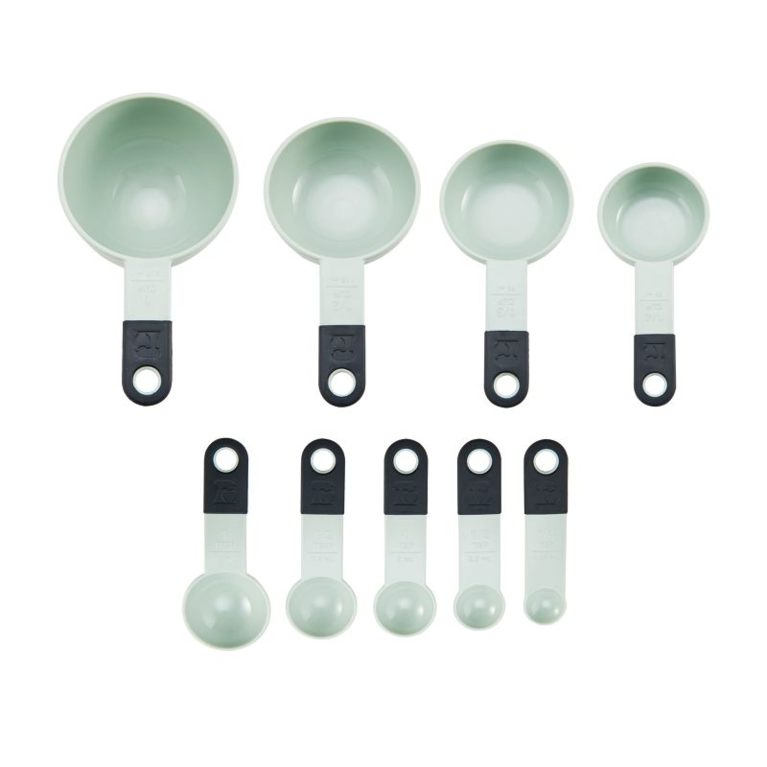 Pistachio/Black KitchenAid Classic Measuring Cups And Spoons Set Set of 9 