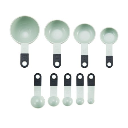 Kitchenaid 9-piece BPA-Free Plastic Measuring Cups and Spoons Set in Pistachio