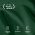 thumbnail image 4 of Bare Home Organic Jersey Sheet Set - 100% Organic Cotton - Deep Pocket - 4 Piece - Full, Forest Green, 4 of 10