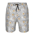 thumbnail image 4 of Naloa Daisies Flowers Men's Beach Shorts, Surfing shorts, Swim trunks, Quick Dry Swim Trunks for Surfing Beach Fun - XX-Large, 4 of 9