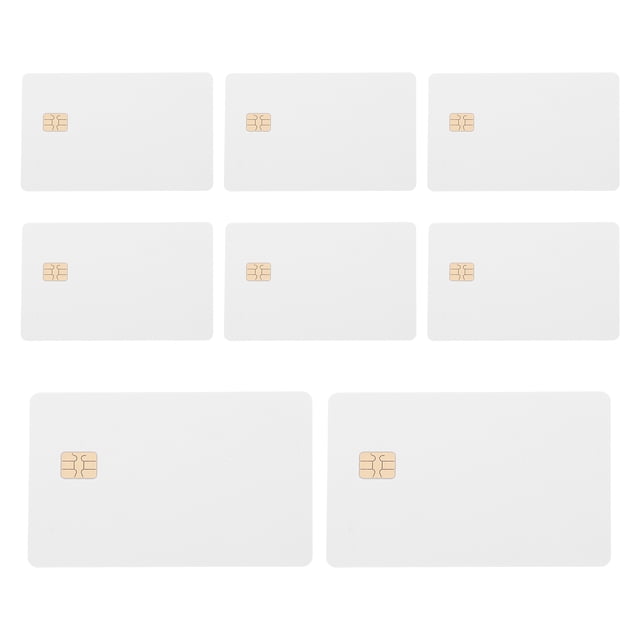 Shisuyan 8pcs Blank PVC Cards for ID Badge White Plastic IC Cards Contact Chip PVC Card for Access Control System