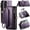 Purple, variant on Crossbody for Samsung Galaxy A37 A57 Case Wallet【RFID Blocking】with 10-Card Holder Zipper Bills Slot, Soft PU Leather Magnetic Flip Wristlet Shoulder Strap Wallet Case for Women
