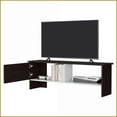 thumbnail image 3 of Entertainment Center, Walnut & White with Open Storage & Door | TV Size Ranges 50-59 Inches | Particle Board, 3 of 6