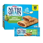 Nutri-Grain Soft Baked Breakfast Bars, Made With Whole Grains, Kids Snacks, Value Pack, Apple Cinnamon (3 Boxes, 48 Bars)