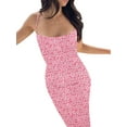 thumbnail image 2 of Franhais Women Casual Long Dress, Backless Low Cut Floral Printed Back Bandage Sling Dress, 2 of 5