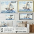 thumbnail image 4 of Designart "Coastal Serenity Watercolor Sailboat on Horizon III" Transportation Framed Wall Art Decor - Modern White Boat Sailing Bedroom Framed Canvas Wall Art, 4 of 6