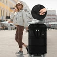 thumbnail image 4 of 36" Expandable Foldable Luggage Bag,Collapsible Suitcases with Wheels,Rolling Duffle Bag Wheeled Travel Bag for Men Women,MEX-Black, 4 of 8
