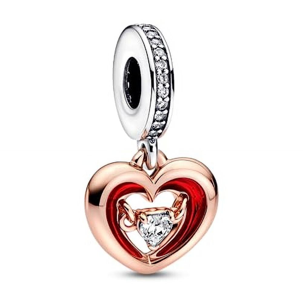 Pandora Two-tone Radiant Heart Dangle Charm
