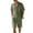 Army Green, variant on Men's Linen Vacation 2-Piece Beach Set, Solid Color Lightweight Button-Down Pocket Shirt and Elastic Waist Shorts, Summer Outfit For Holiday,Army Green,L