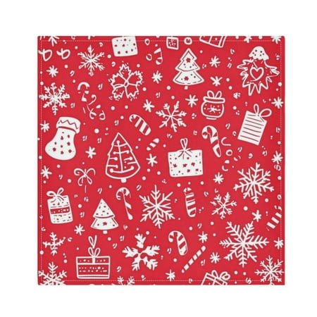

WOBOGO Christmas Elements A Pat Cloth Napkins 4 Pieces Soft Elegant Touch Durable Absorbent Quick Drying for Elegant Dining