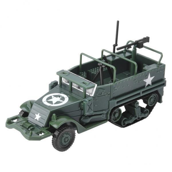 2- 1:72, camión clásico de media pista, montaje de juguetes, modelo de vehículo DIY 8 piezas Sunnimix Estatua de vehículo blindado