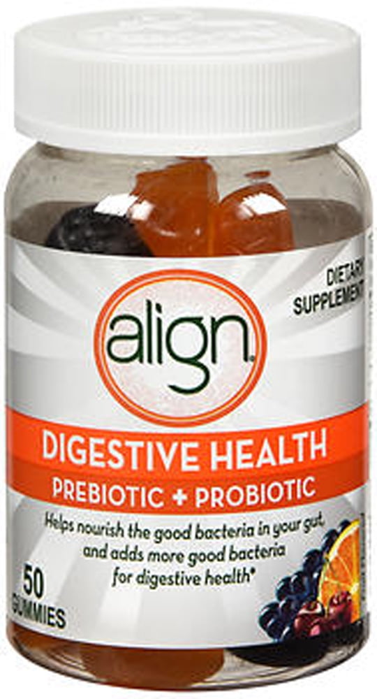 Align Digestive Health Prebiotic plus Probiotic Gummies Fruit Flavored - 50 ct