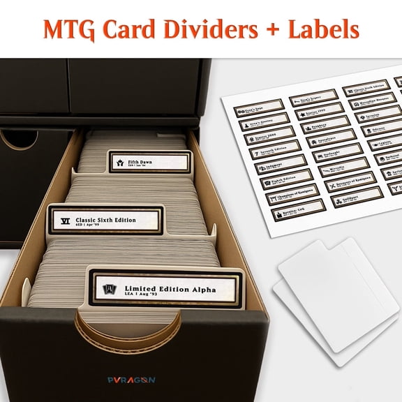 2-in-1 MtG Organization Power Pack | Dividers   Set Labels