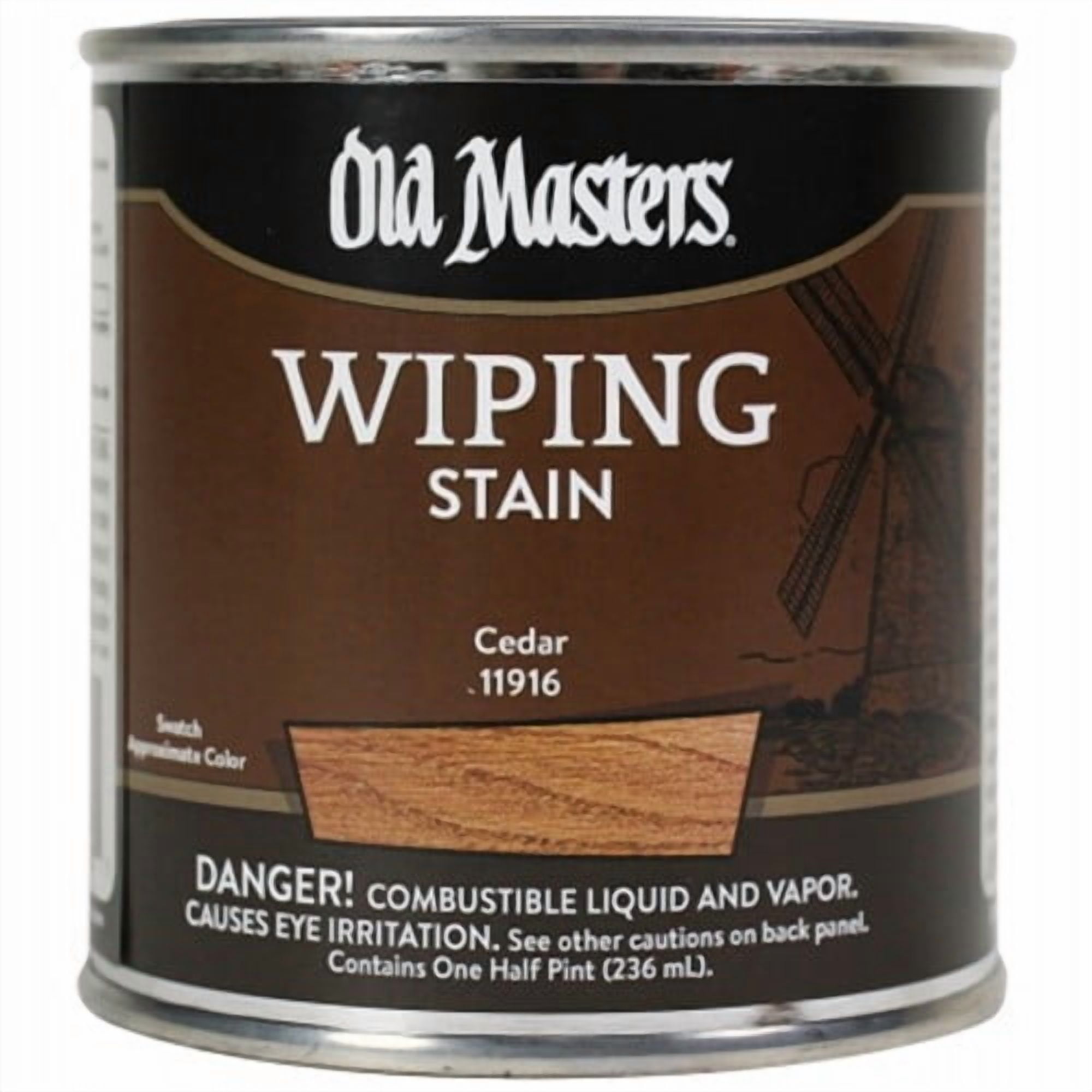 1/2 pt Old Masters 11916 Cedar Old Masters Oil-Based Wiping Stain