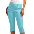 thumbnail image 2 of Drovellove Women's Plus Size Elastic Waist Hiking Pants with Pockets - Stretchy Cropped Pants for Spring and Summer, Regular Fit with Belt Loops for Outdoor Adventures, 2 of 8