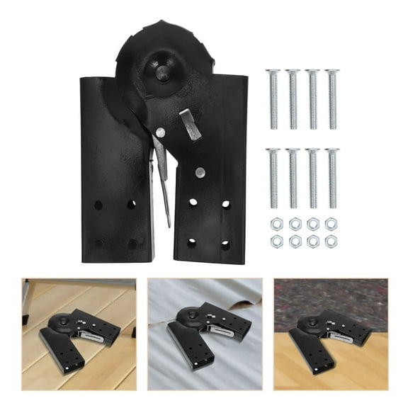 ULTNICE 1Pcs Black Aluminum Alloy Ladder Hinge for Attic Ladder Attachment 5.5In
