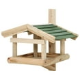 thumbnail image 5 of vidaXL Bird Feeder Green and Natural Wood Solid Fir Wood Small, 5 of 7