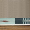 thumbnail image 3 of Nautical Turkish Area Rug, Vintage Marine Design for Ocean Lovers Anchor Compass and Stripes, Soft Carpet for Living Room Decor with Distressed Look, 2.6' x 5', Night Blue, by Ambesonne, 3 of 4