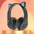 thumbnail image 2 of Viflosae Over Ear Headphones Wireless Bluetooth Headphones Headset Ear Bluetooth Headset B39 Ear Cute Ear Wireless Headset LED Flashing, A and Children, 2 of 4
