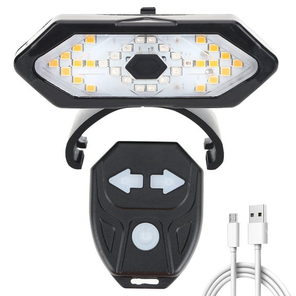 Yucurem Turn Signal Lamp Led Warning Lamp Micro Usb Rechargeable for M365 Pro 2 Mi 4 Bicycle Lights (Black)