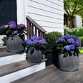 thumbnail image 7 of French Country Style Belly Bucket Planters, Set of 3, Galvanized Metal , Corrugated Cache Pots, Rustic Wash Basin, From Over 1 Ft Diameter (17 - 12 Inches), 7 of 7