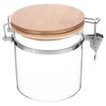 thumbnail image 2 of Glass Food Storage Jar with Airtight Bamboo Lid 550ml Clear Tea Storage Container Cookie Candy Jar Salt Spice Jar for Pantry Organization for Flour Rice Nuts Coffee Beans, 2 of 8