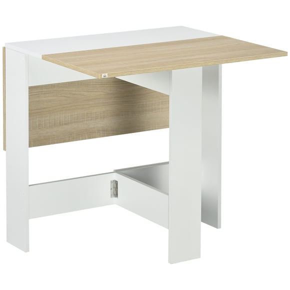 Drop Leaf Dining Table Folding Multifunctional Table Space Saving Oak