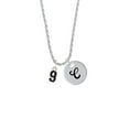 thumbnail image 2 of Delight Jewelry Silvertone Black Number - 9 Silvertone Script Initial Disc - C - Charm Necklace, 20"+3", 2 of 4