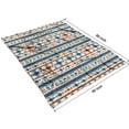 thumbnail image 4 of Blue and Orange Geometric Boho Pattern Blanket,Comfortable Soft Lamb Wool Throw Blanket,All Season,Warm Lightweight Blankets for Sofa Bed Couch Living Room Chair,60"x80", 4 of 4