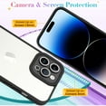thumbnail image 4 of for iPhone 14 Pro Max Case Sparkly Diamond Crystal Metal Bling Camera Lens Cover Back Clear & Matte Bumper Silicone Shockproof Protective Case + Screen Protector for Girls and Women -Black, 4 of 12