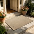 thumbnail image 7 of Cadancy Doormat Woven Texture Non Slip Backing Entryway Rug for Front Door Mudroom Patio Low Profile Absorbent Floor Mat Machine Washable Home Kitchen Accent Carpet Pad, 7 of 7