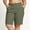 Green, variant on Women's Solid Plus Size Elastic High Waist Knee Length Stretch Bermuda Shorts with Pockets for Casual Work Golf Hiking