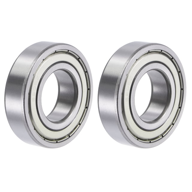 Unique Bargains 6206ZZ Roulements à Billes à Gorge Profonde 30x62x16 mm à Double Écran en Acier Chromé, Lot de 2