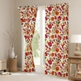 thumbnail image 3 of jejeloiu Red Rustic Flower Black Out Curtains,Countryside Botanical Floral Curtains Pack of 2 (42x63 Each) For Girls Kids, 3 of 6
