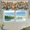 thumbnail image 3 of Pumpkins Thanksgiving Farmhouse Short Window Curtain Valances, Eucalyptus Leaves Retro Beige Rod Pocket Kitchen Valances for Living Room Bedroom Bathroom Cafe 60" x 18", 3 of 8