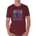thumbnail image 1 of Awkward Styles Men's Light It Up Blue Support Graphic T-shirt Tops for Autism Awareness, 1 of 4