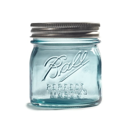 Ball Aqua Vintage Regular Mouth Half Pint Glass Mason Jars, 8 oz, 4 (Best Place To Get Mason Jars)