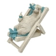 thumbnail image 3 of Figura de animal de resina, pequeña escultura, animal realista en silla de descanso, estatua pato azul, 3 of 9