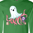thumbnail image 4 of Inktastic Cute Ghost Octopus Trick or Treating with Bat Long Sleeve T-Shirt, 4 of 5
