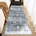 thumbnail image 3 of CAROMIO Area Rugs Traditional Rug Oriental Throw Rug Stain Resistant Rugs for Living Room Bedroom Non-Slip Carpet, 2' x 6' Gray, 3 of 7