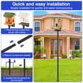 thumbnail image 4 of Bird Feeder Pole Squirrel Proof 80Inch Bluebird House Pole for Outdoors Squirrel Baffles for Feeders Weather Station Heavy Duty Metal Mounting Kit Black, 4 of 7