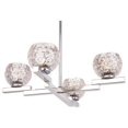 thumbnail image 2 of Woodbridge Lighting Jewel 4-Light Glass Chandelier in Crystal Mercury/Chrome, 2 of 4